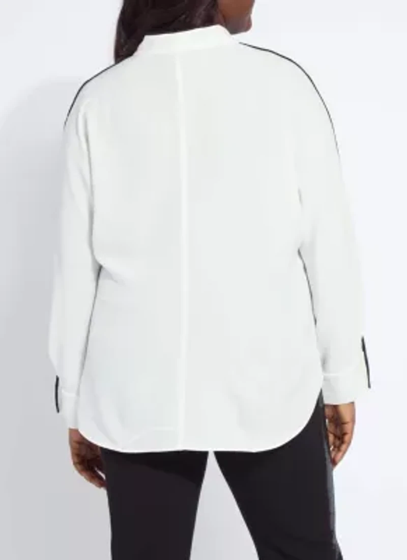 Daphne Dolman Sleeve Bow Blouse Curvy