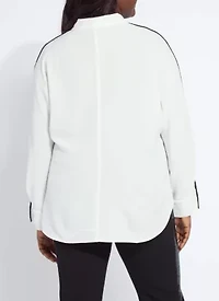 Daphne Dolman Sleeve Bow Blouse Curvy