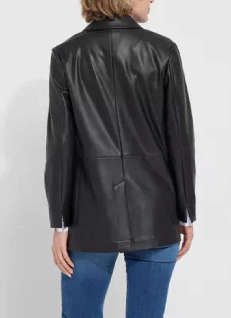 Eira Vegan Leather Blazer