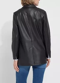 Eira Vegan Leather Blazer