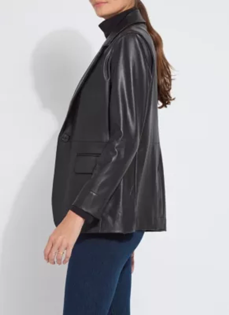 Versatile Vegan Leather Blazer