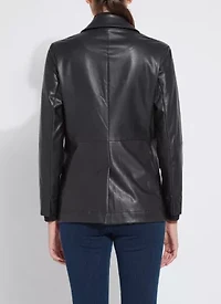 Versatile Vegan Leather Blazer