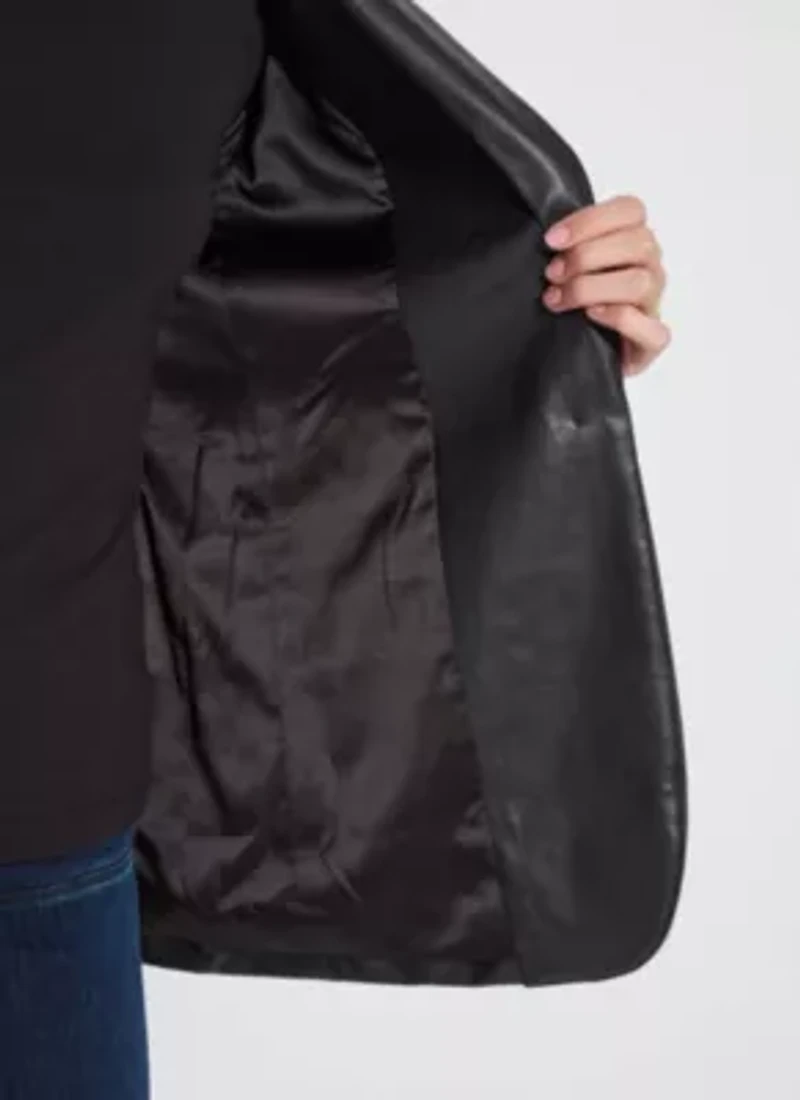 Versatile Vegan Leather Blazer