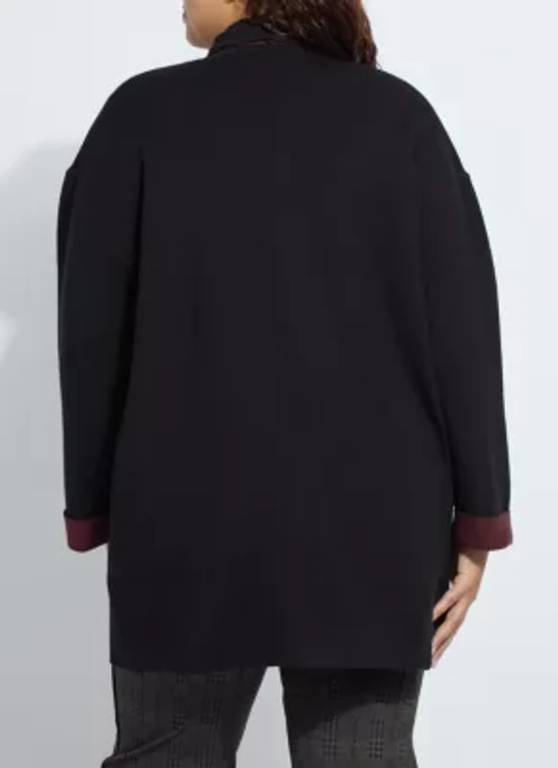 Nicolette Double Face Knit Cardigan Curvy