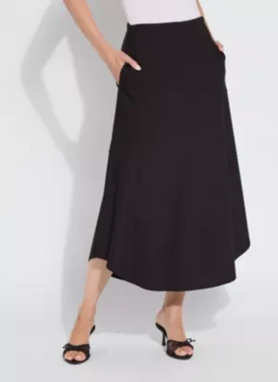 Plus Drapey Ponte A-Line Midi Skirt