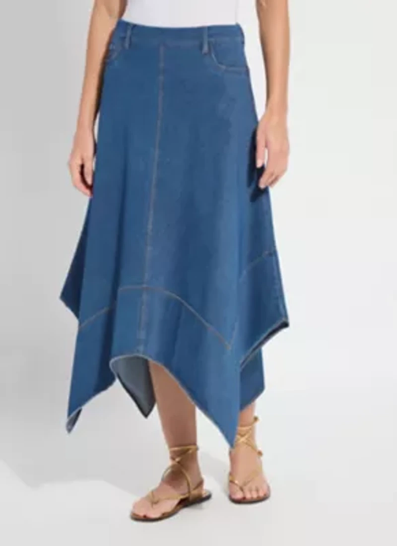 LUCILE HANDKERCHIEF DENIM SKIRT