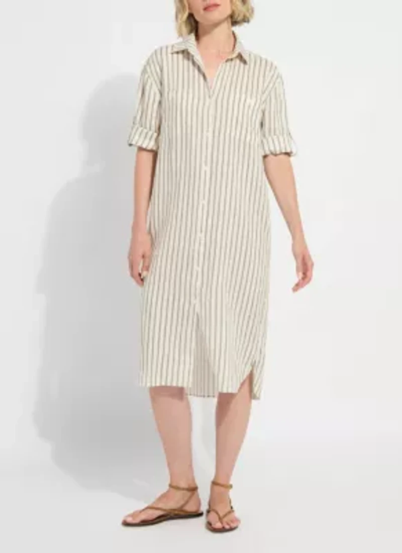 JUNIPER LINEN TUNIC SHIRTDRESS