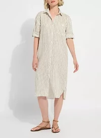 JUNIPER LINEN TUNIC SHIRTDRESS