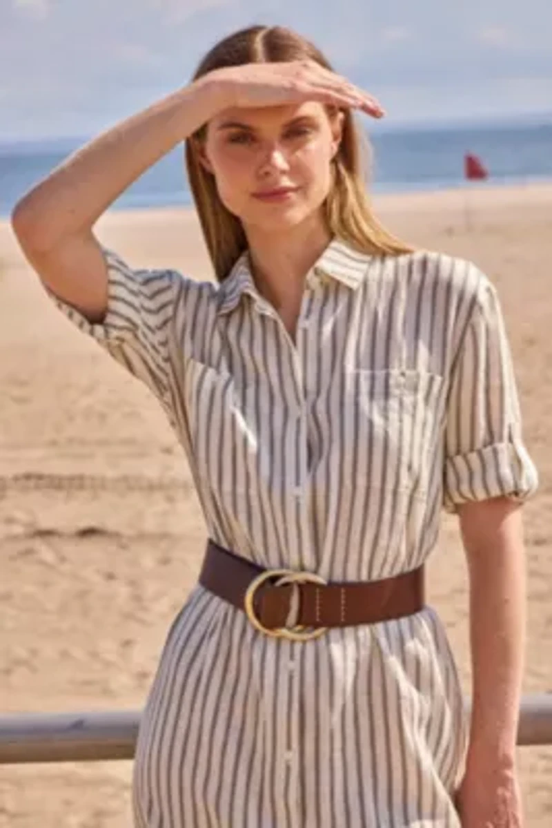 JUNIPER LINEN TUNIC SHIRTDRESS