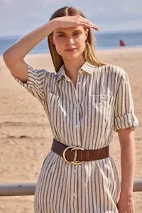JUNIPER LINEN TUNIC SHIRTDRESS
