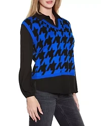 Houndstooth Twofer Sweater