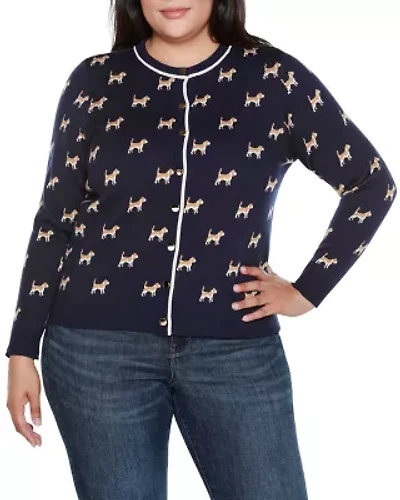 Plus Fetch-ing Fun Cardigan Sweater