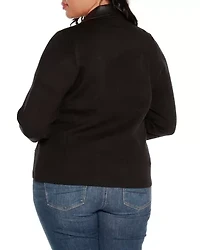 Plus Motorcycle Sweater Jacket