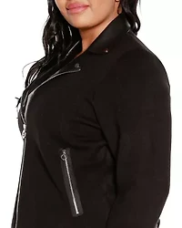 Plus Motorcycle Sweater Jacket