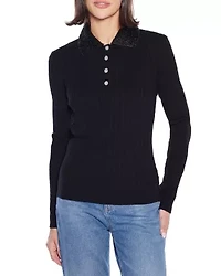 Beaded Collar Sweater