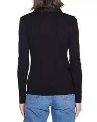 Beaded Collar Sweater