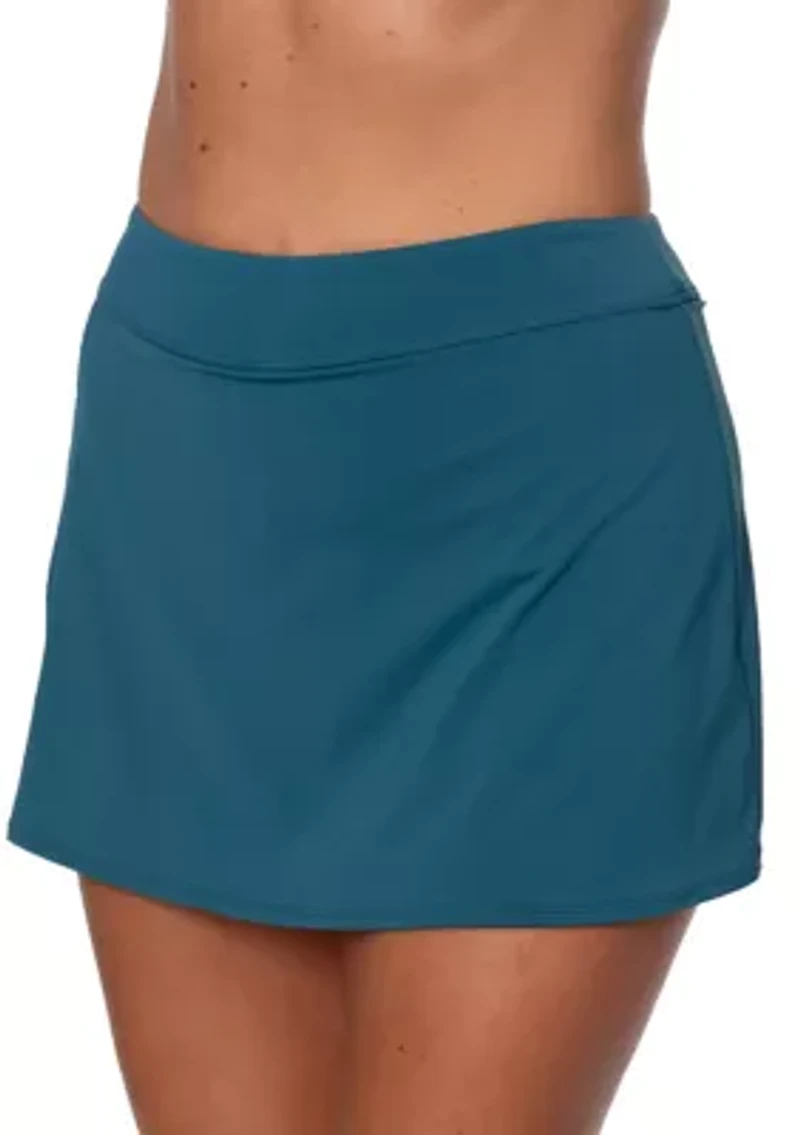 Solid Swim Skort