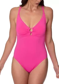 Solid Paris One Piece Bathing Suit