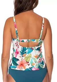 Women's Hawaiian Sunrise Lauren Halter Neck Tankini Swim Top