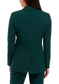 Petite Bi-Stretch One Button Blazer