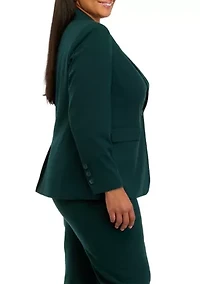 Plus Notch Lapel One Button Jacket