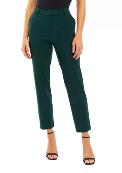 Petite Flat Front Stretch Slim Ankle Pants