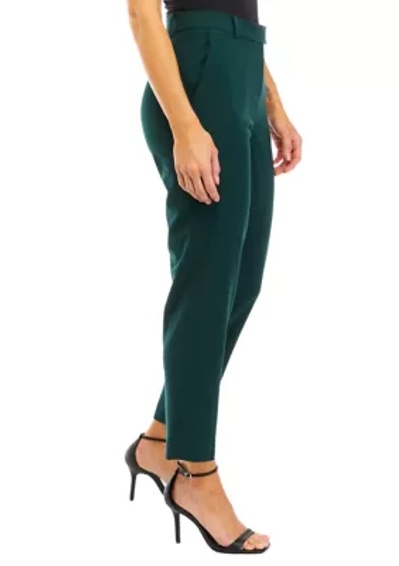 Petite Flat Front Stretch Slim Ankle Pants