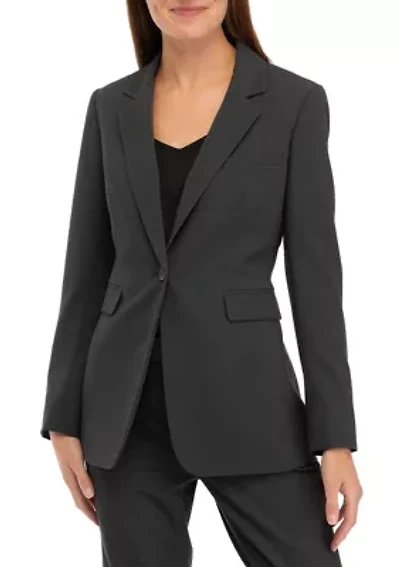 Petite Notch Collar Bi Stretch Blazer