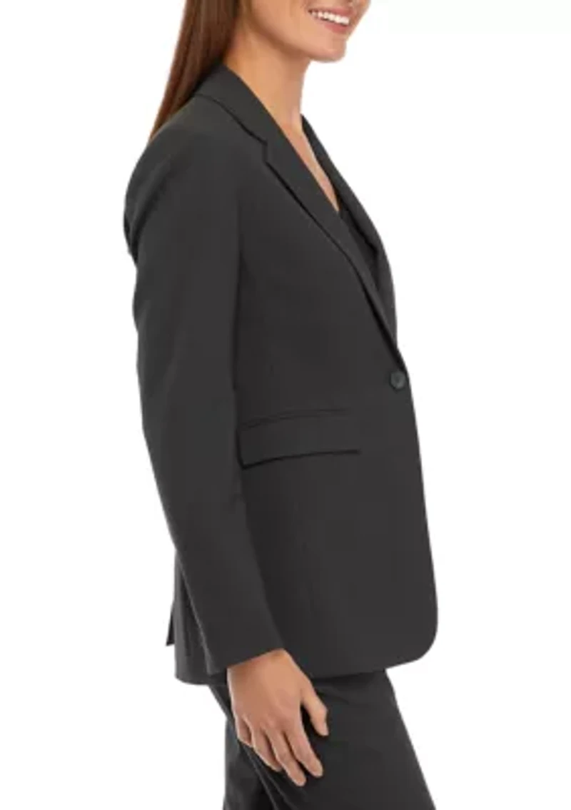 Petite Notch Collar Bi Stretch Blazer