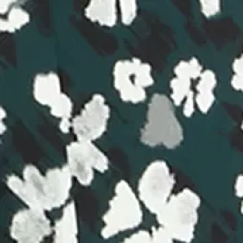 Petite Floral Print Long Sleeve Bow Blouse