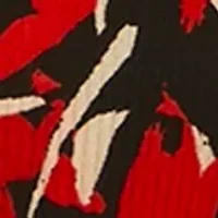 Women's Floral Print Mesh Funnel Neck Top