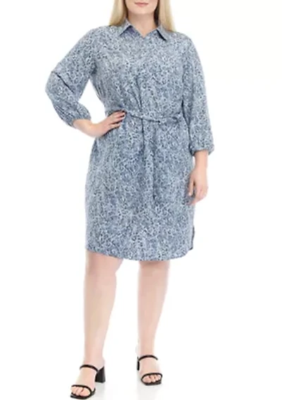 Plus Meghan Balloon Sleeve Shirtdress