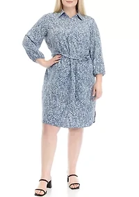 Plus Meghan Balloon Sleeve Shirtdress