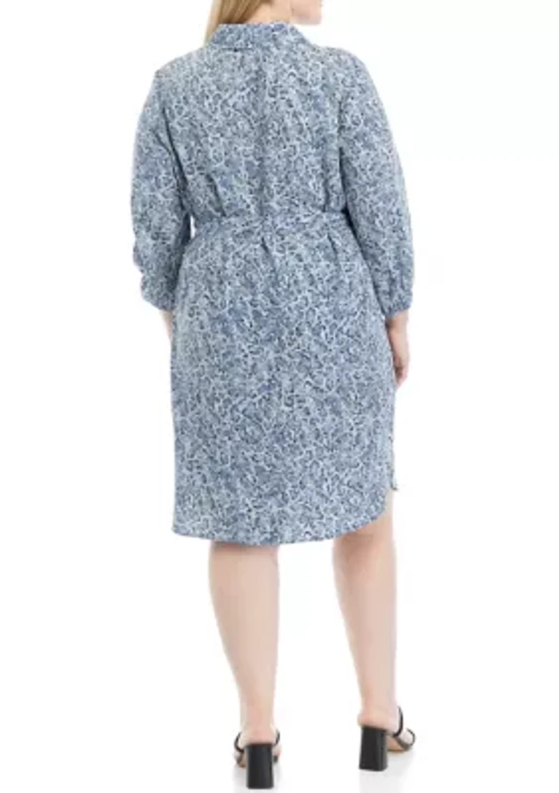Plus Meghan Balloon Sleeve Shirtdress