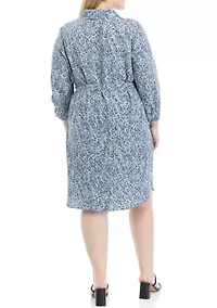 Plus Meghan Balloon Sleeve Shirtdress
