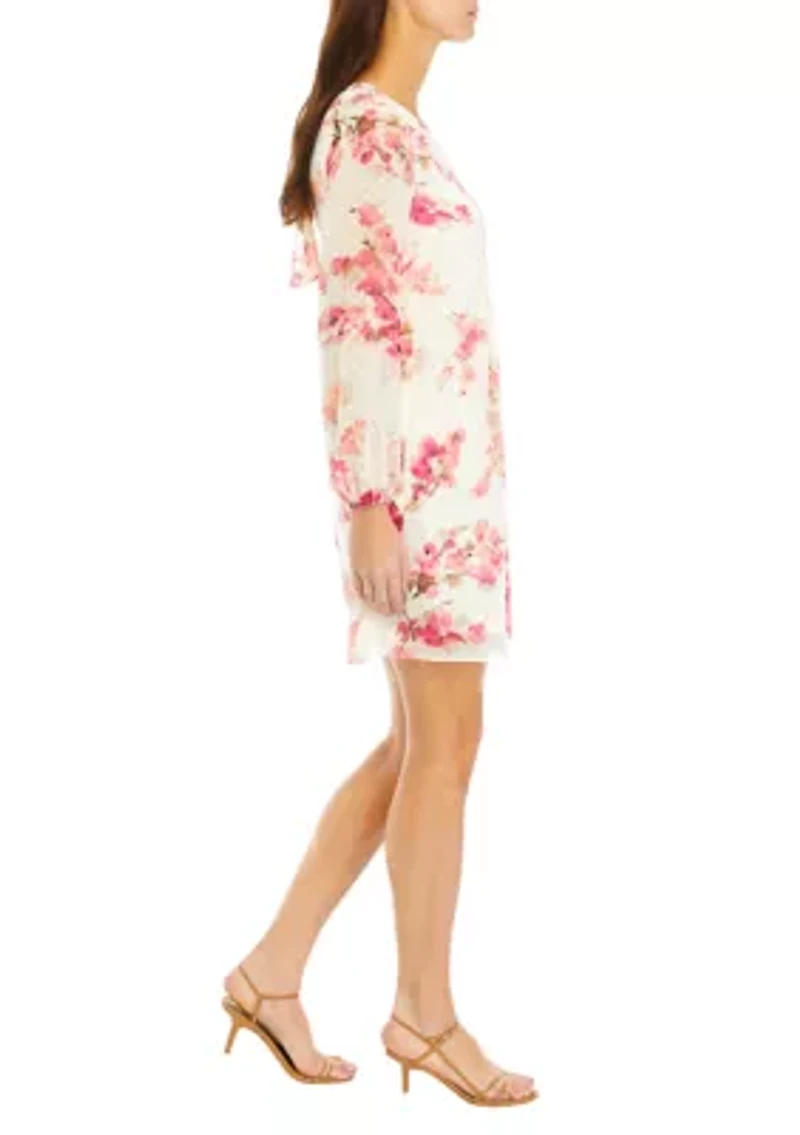 Petite Long Sleeve Shift Dress