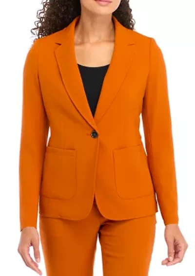 Women's Crepe One Button Suit Jacket