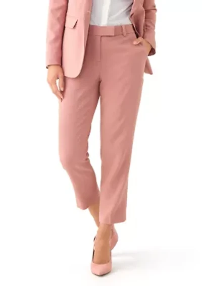 Women's Fly Front Extend Tab Slim Ankle Pants