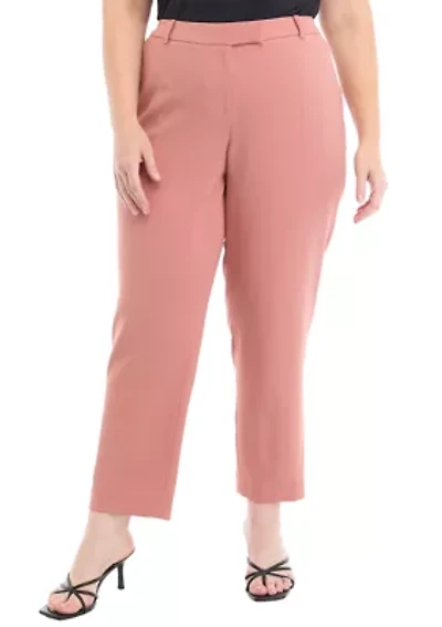 Plus Crepe Slim Leg Ankle Pants