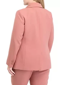 Plus Crepe One Button Jacket