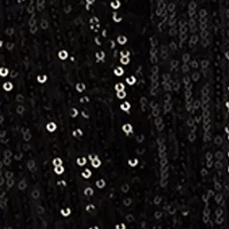 Plus Open Front Peak Lapel Sequin Cardigan