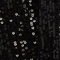 Plus Open Front Peak Lapel Sequin Cardigan