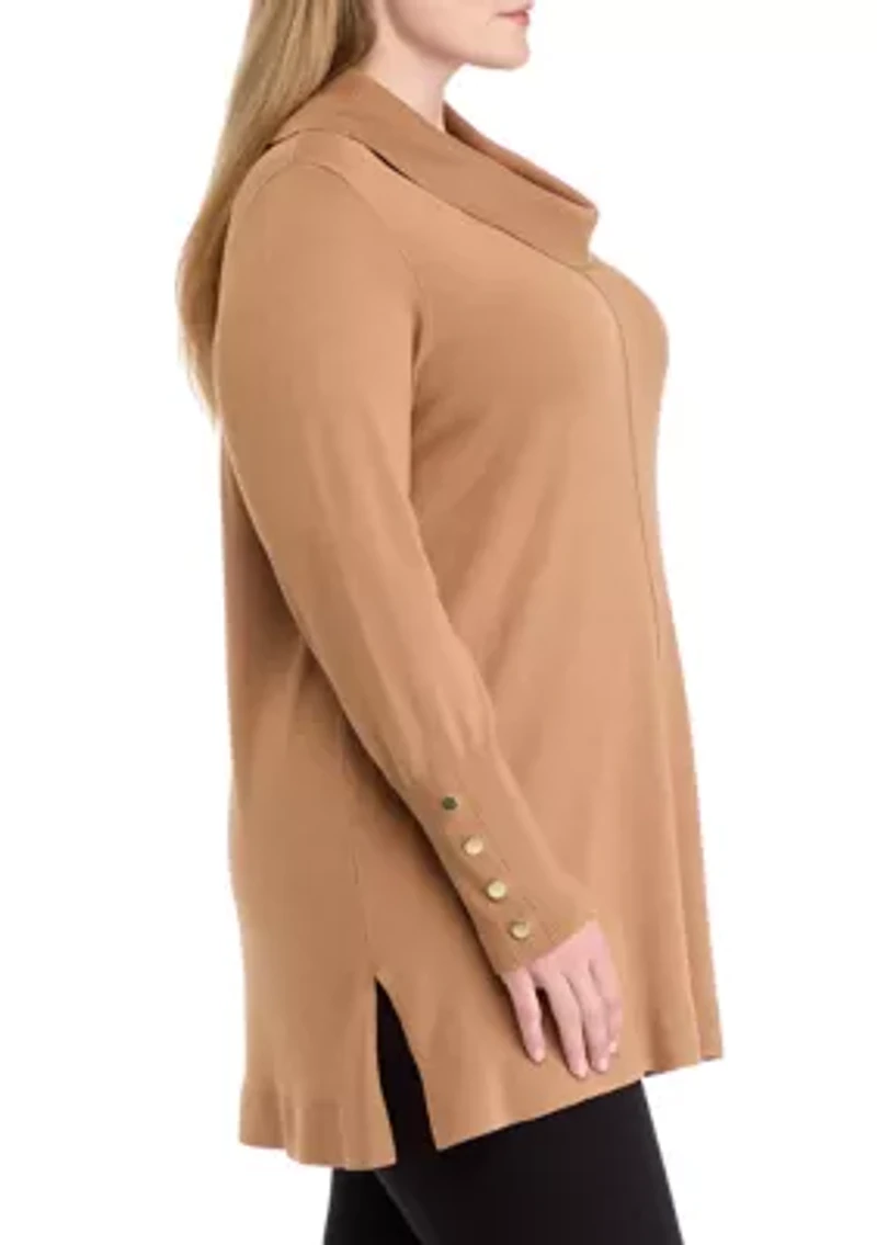 Plus Cowl Neck Sweater