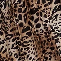Petite Printed Pull On Pleated Skirt