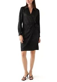 Women's Long Sleeve Wrap Shirtdress