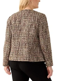 Plus Kissing Front Blazer