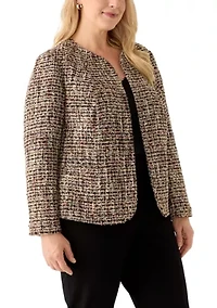 Plus Kissing Front Blazer