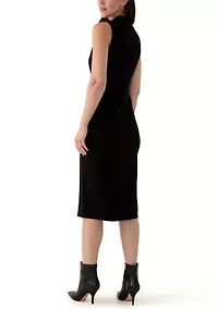 Petite Mock Neck Midi Dress