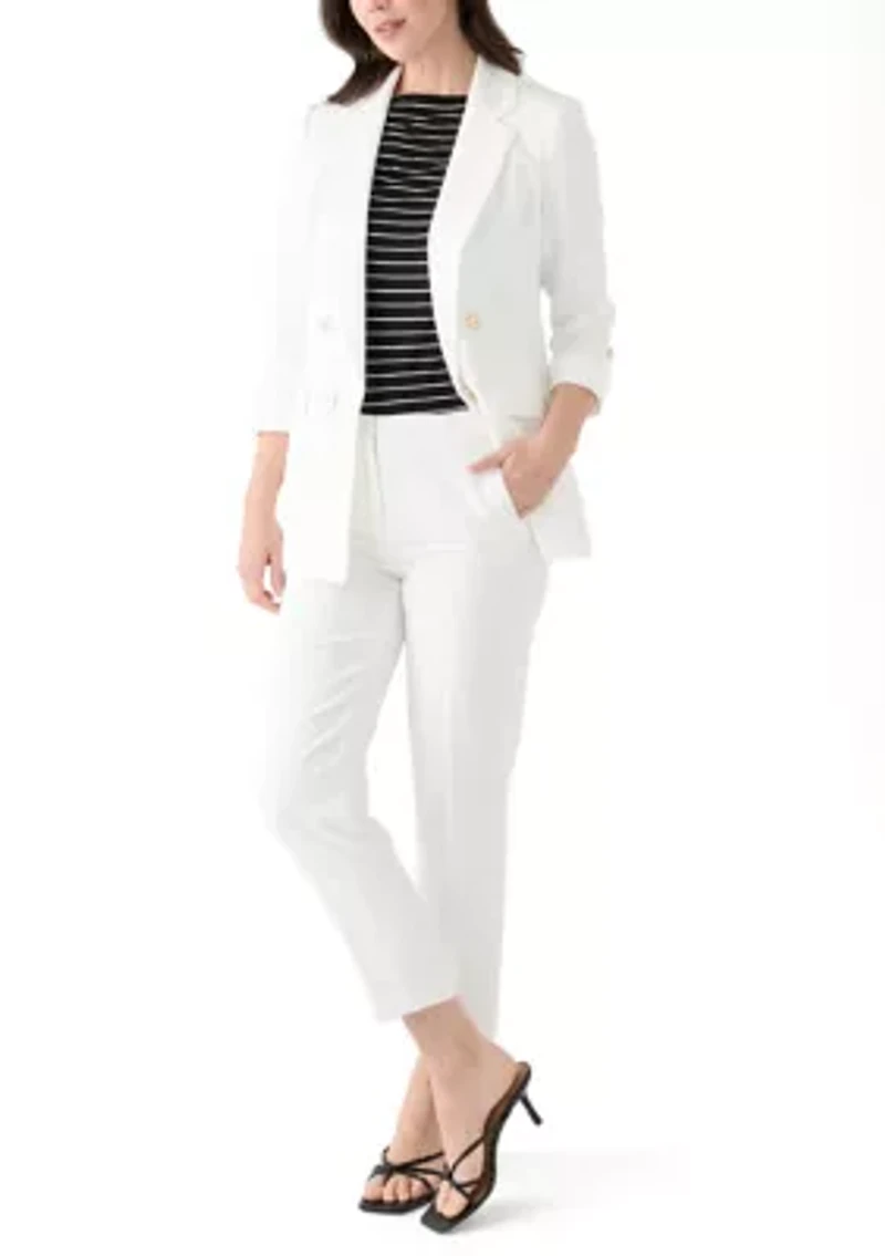 Petite Faux Double Breasted Blazer