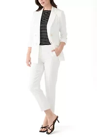 Petite Faux Double Breasted Blazer